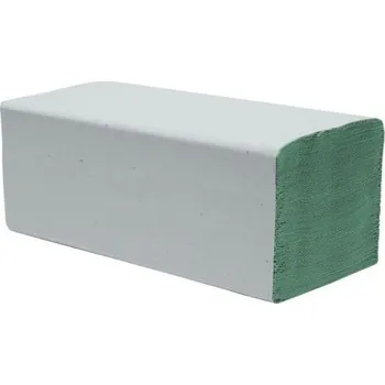 Papírové ručníky skládané ZZ zelené, recyklované, 1 vrstva, 200 útržků, 4000 ks