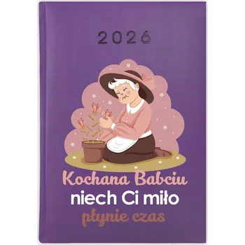 Kalendář Knižní kalendář 2026 A5 FunnyCase fialový