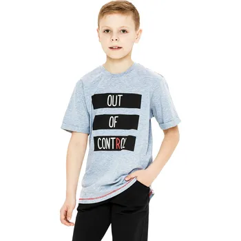 Chlapecké tričko Winkiki Kids Wear Chlapecké tričko Out of Control - šedý melanž Velikost: 158