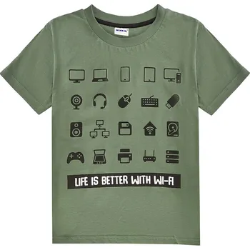 Winkiki Kids Wear Chlapecké tričko Icons - khaki Velikost: 140