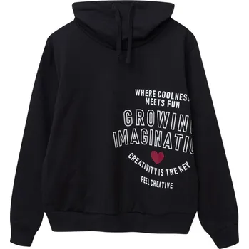 Dívčí mikina Winkiki Kids Wear Dívčí mikina s rolákem Imagination - černá Velikost: 146