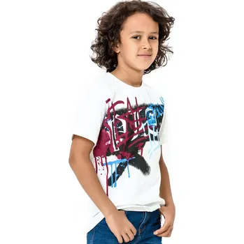 Chlapecké tričko Winkiki Kids Wear Chlapecké tričko Graffiti - bílá Velikost: 146