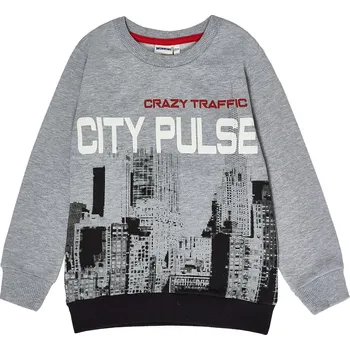 Chlapecká mikina Winkiki Kids Wear Chlapecká mikina City Pulse - šedý melanž Velikost: 152