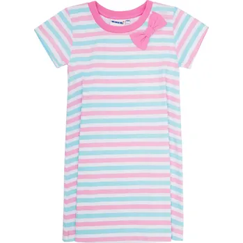Dívčí šaty Winkiki Kids Wear Dívčí šaty Basic - bílá - pruhy Velikost: 110