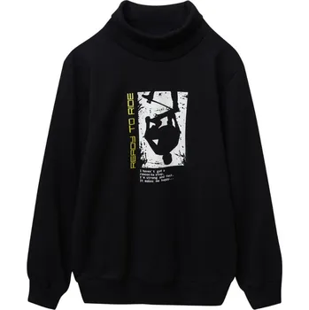 Chlapecká mikina Winkiki Kids Wear Chlapecká mikina s rolákem Ready to Ride - černá Velikost: 164