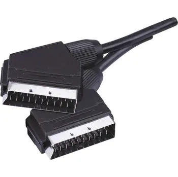 AV kabel EMOS SCART - SCART, 1 m (SB2001), černý