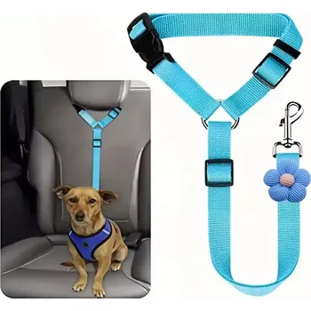 Vodítko pro psa Psí bezpečnostní pás do auta 2v1 – vodítko + autopás, nastavitelný - modrá