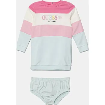 Dámské šaty Dětské bavlněné šaty Guess A5YK01.KA6R4.9BYA růžová 30X, vel. 88-96