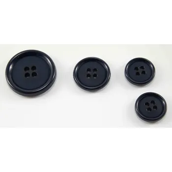 Knoflík Dírkový knoflík - s matným středem - tmavě modrý - průměr 2,03 cm