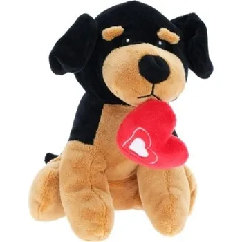 plyšák Plyšový pes Rotvajler D 18 cm černý