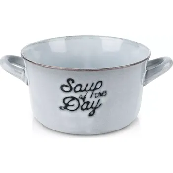 Keramická bulionová miska s uchy 600 ml