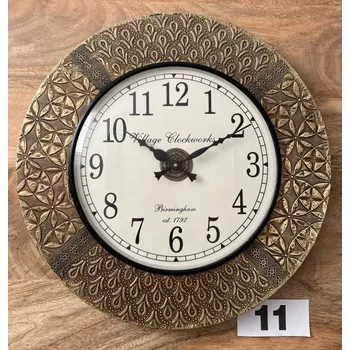 Hodiny LAKŠMI-indickynabytek.cz Nástěnné hodiny Ø 45 cm hnědá