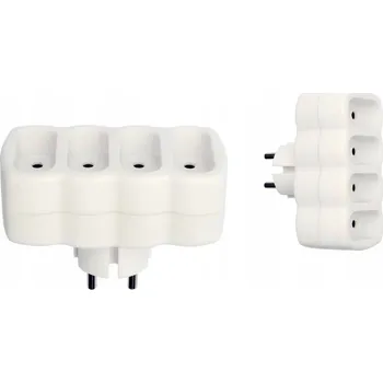 Elektrická zásuvka Elektrická Zásuvka rozbočka Vorel bílá