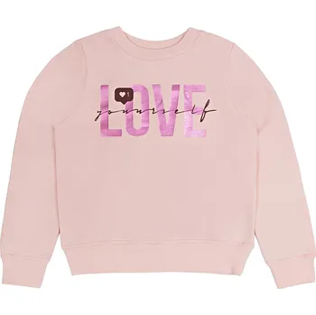 Dívčí mikina Winkiki Kids Wear Dívčí mikina Love - růžová Velikost: 158