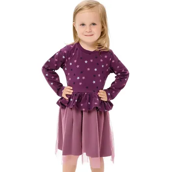 Dívčí oblečení Winkiki Kids Wear Dívčí šaty Hvězdička - fialová Velikost: 122