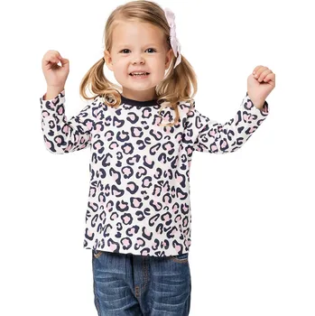 Winkiki Kids Wear Dívčí tričko s dlouhým rukávem Leopard - mléčně bílá Velikost: 86
