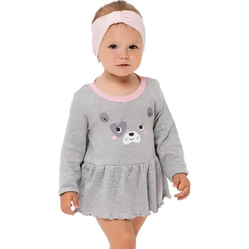 Kojenecký body Winkiki Kids Wear Dívčí body Tygřík se sukýnkou - šedý melanž Velikost: 74