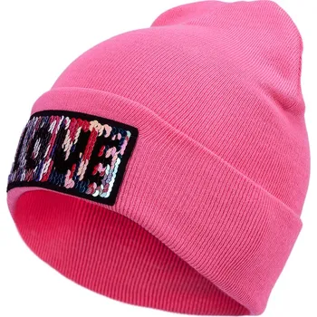 Čepice Marhatter Dívčí pletená čepice - 9513 - malinová