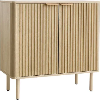 Nábytek Vevor Barová skříňka s žebrovaným čelem, 2 poličky, 2 dveře, 80×37.5×80 cm