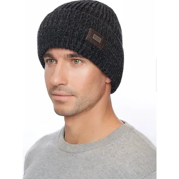 Čepice Marhatter Pánská pletená čepice - 9894 - černý melanž