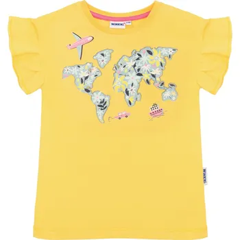 Winkiki Kids Wear Dívčí tričko World - žlutá Velikost: 116