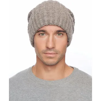 Čepice Marhatter Pánská pletená čepice - 8030 - šedá/béžová