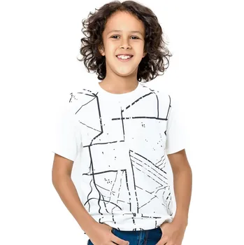 Chlapecké tričko Winkiki Kids Wear Chlapecké tričko Geometry - bílá Velikost: 158