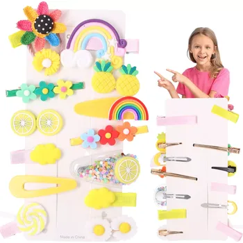 sada barevných spon do vlasů pro dívky, 14 ks