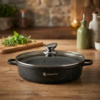 Pánev Hluboká pánev s krátkými držadly KONIGHOFFER Pollo Black 32 cm