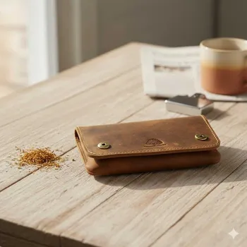 Obal na doklad Kožené pouzdro na tabák Greenburry 1644-25 hnědé