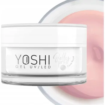 Lak na nehty Yoshi Stavební Gel UV LED Jelly Pro Cover Biscuit Krycí Světle Béžový 15 ml