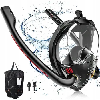 Potápěčská maska Potápěčské Brýle celoobličejová s trubičkou Koanni m03 s/m, černá