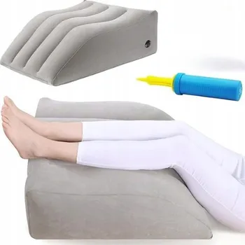 Polštář Ortopedický polštář pod nohy nafukovací šedý M 65 x 50 x 25 cm