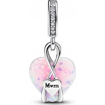 Přívěsek Přívěsek Pandora - Opalizující srdce mámy 793202C01