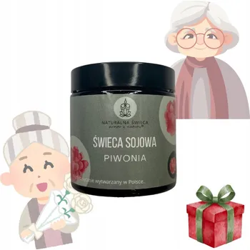 Svíčka Sójová vonná svíčka pivoňka Naturalna Świeca