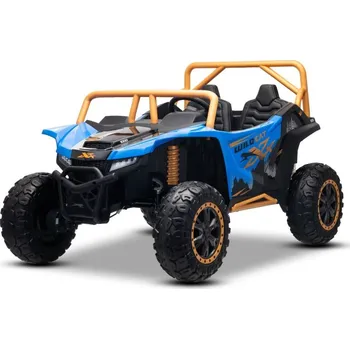 Dětské elektrovozidlo Beneo Elektrická buggy Arctic CAT XXL 4x4 24V, modrá, dvoumístná, měkká EVA kola, výkonné motory, lithiová baterie, MP3 přehrávač s Bluetooth, odpružená zadní náprava, koženková sedadla, originální licence
