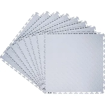 autokoberec VEVOR Protiskluzové dlaždice do garáže 8 ks 51,3 x 0,5 cm