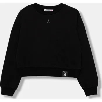 Chlapecká mikina Dětská bavlněná mikina Patrizia Pepe J315 7M0932 černá 99X, vel. 152