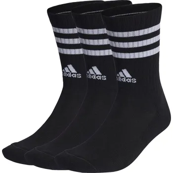 ADIDAS Ponožky 3-Stripes Cushioned Crew – 3 páry 36/38 BÍLÁ|ČERNÁ