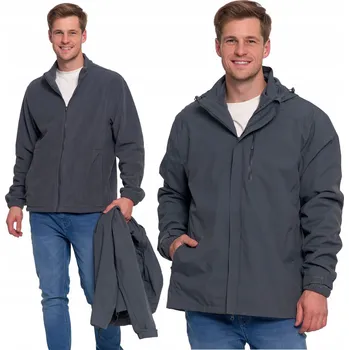 Pánská softshellová bunda Moraj pánská softshellová bunda s odepínací kapuce, pánská bunda s fleecem, velikost XL