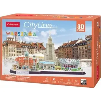 Puzzle 3D Puzzle Cubic Fun Cityline Varšava 126 dílků