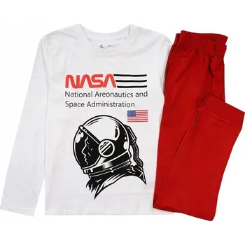 Chlapecké pyžamo CHLAPECKÉ PYŽAMO NASA bavlna DLOUHÝ RUKÁV červené kalhoty 134 D010U