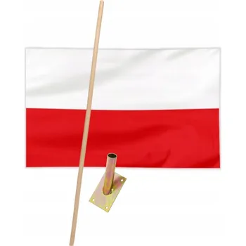 Bytová dekorace Vlajka Polský Polsko 115 cm x 70 cm s Držákem na Žerď