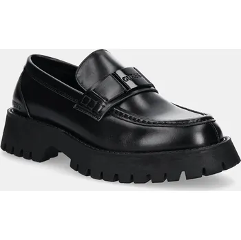 Dámské mokasíny Kožené mokasíny Guess GORIZIA II FMTGOR.LEA14.BLACK černá 99X, EUR 44