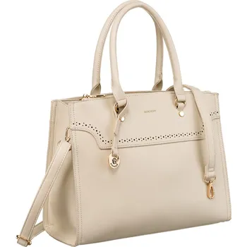 Kabelka Elegantní, klasická dámská kabelka z ekologické kůže Barva: Béžová