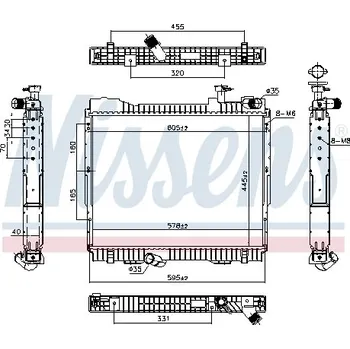 Chladič motoru Chladič vody pro motor NISSENS 637873