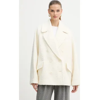 Dámský kabát Kabát s příměsí vlny BOSS Orange C_Cabani 50548664 béžová 01X, vel. 40