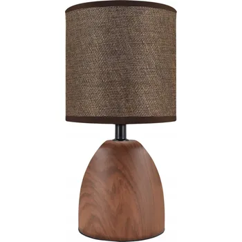 Lampička STRUHM Moderní stolní lampička s dekorem dřeva JOTA E14 hnědá