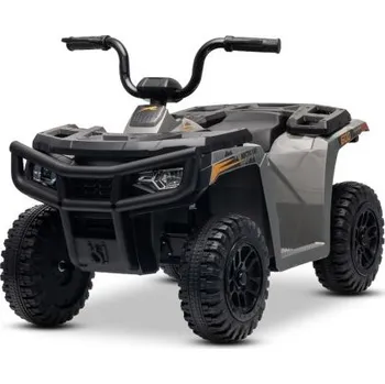 Dětské elektrovozidlo Elektrická čtyřkolka Beneo Arctic Cat 12V se zadním pohonem, šedá, LED světla, lithiová baterie, 2 x 25W motor, originální licence