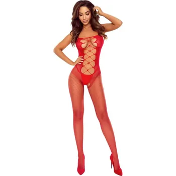 Dámské erotické prádlo Passion bodystocking BS124 červený